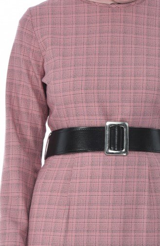 Robe a Ceinture 2092-04 Rose Pâle 2092-04