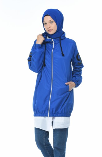 Raincoat with Zipper Blue 1589-01