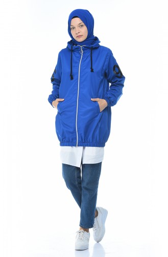 Raincoat with Zipper Blue 1589-01