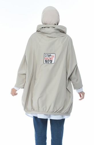 Hooded Raincoat Beige 1594-03