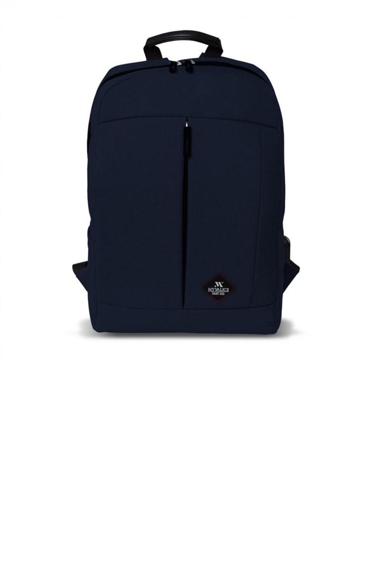 My Valice Smart Bag Galaxy Usb Sarj Girisli Notebook Sirt Cantasi Lacivert Sefamerve