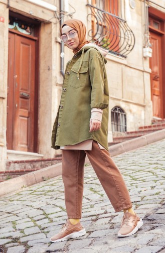 Veste Jean a Capuche 6339-03 Vert 6339-03