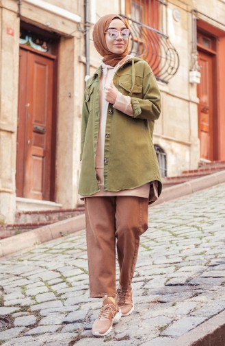 Veste Jean a Capuche 6339-03 Vert 6339-03