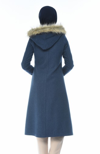 Fur Stamp Coat Indigo 71187A-06