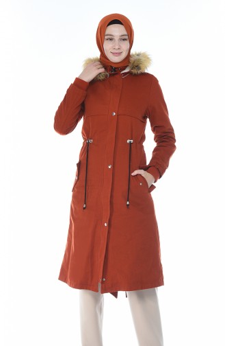 Hooded Coat Brick 9015-01