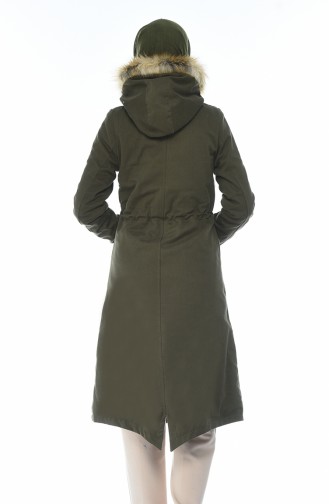 Hooded Coat Khaki 9015-02