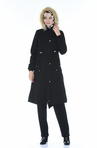 معطف طويل أسود 9015-03