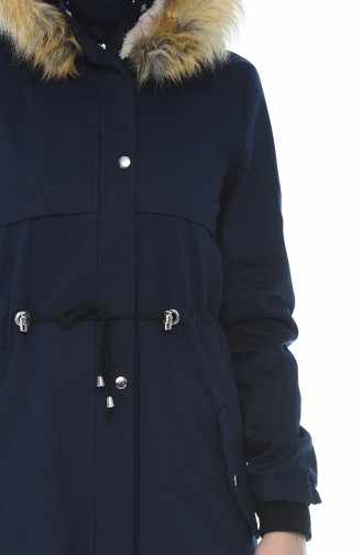 Hooded Coat Navy Blue 9015-04