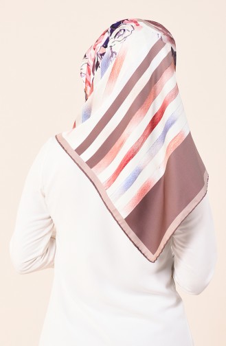 Karaca Twill-Schal aus synthetischer Seide  90602-03 Braun Nerz 90602-03