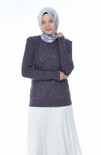 Tricot Pearl Sweater Purple 7701-03