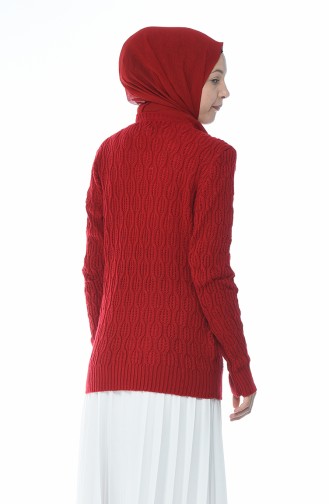 Pull Tricot Perlés 7701-04 Rouge 7701-04