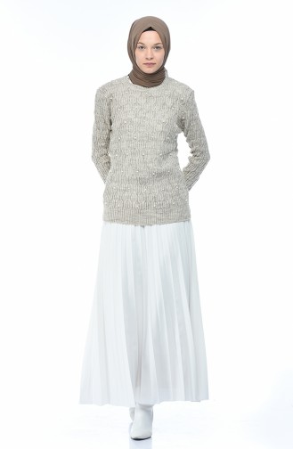 Tricot Pearl Sweater Stone color 7701-06