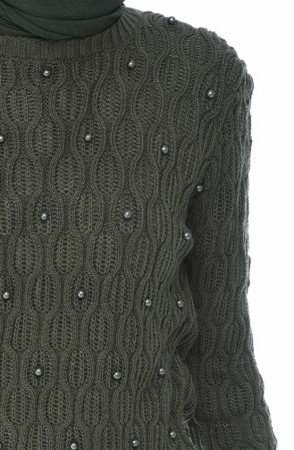 Tricot Pearl Sweater Khaki 7701-08