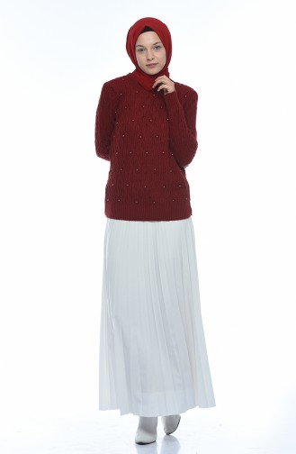 Tricot Pearl Sweater Bordeaux 7701-09