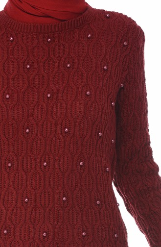 Pull Tricot Perlés 7701-09 Bordeaux 7701-09