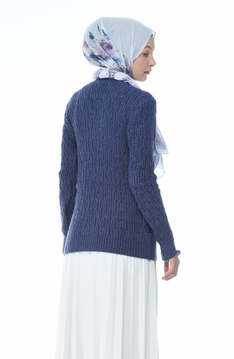 Pull Tricot Perlés 7701-11 İndigo 7701-11