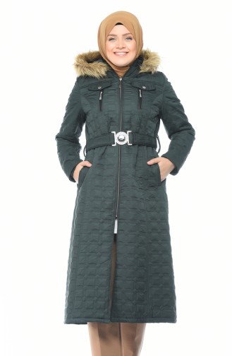 Big Size Quilted Coats Green 9010A-01