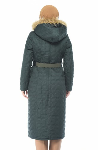 Big Size Quilted Coats Green 9010A-01