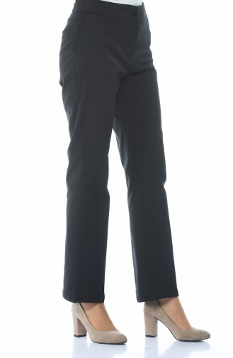 Pantalon Classique avec Poches 2081-02 Noir 2081-02