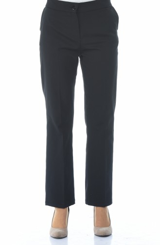Pantalon Classique avec Poches 2081-02 Noir 2081-02