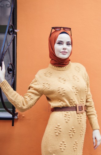 Tricot Dress Mustard Color 0930-04