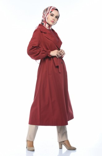 Trench Coat a Boutons 1260-02 Bordeaux 1260-0