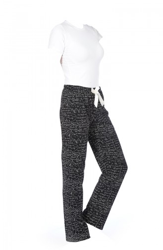 Pantalon Pyjama Pour Femme 27126 Noir Blanc 27126