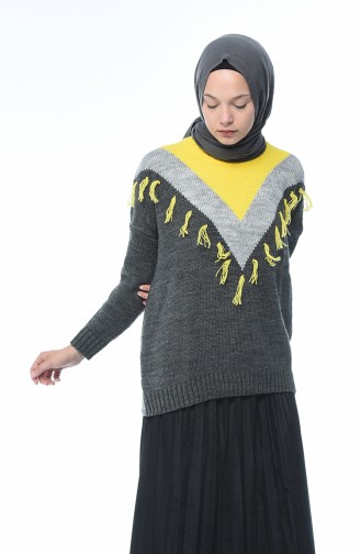 Pull Tricot a Franges 8035-12 Antracite 8035-12