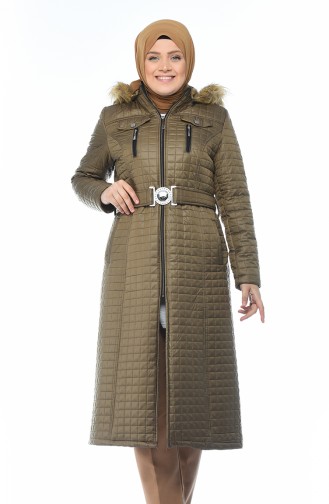 Big Size Quilted Coats Biscuit color 9010-03