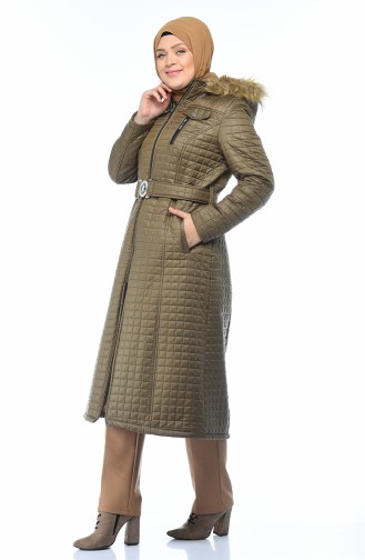 Big Size Quilted Coats Biscuit color 9010-03