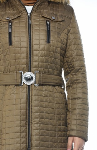 Big Size Quilted Coats Biscuit color 9010-03