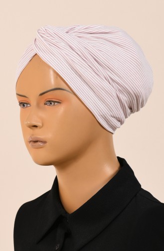 Silvery Twisted Bonnet Ecru Rose Dried 1048-01