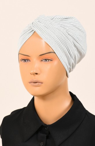 Silvery Twisted Bonnet Ecru Green 1048-04