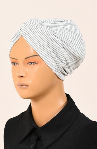 Silvery Twisted Bonnet Ecru Green 1048-04