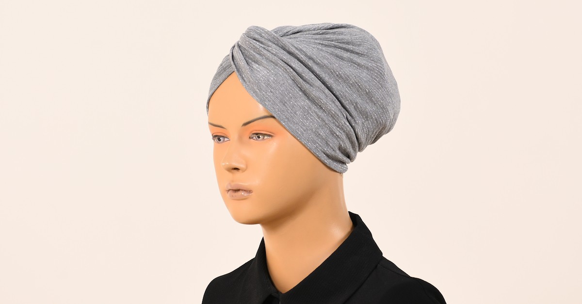 Silvery Twisted Bonnet Gray 1048-05 | Sefamerve