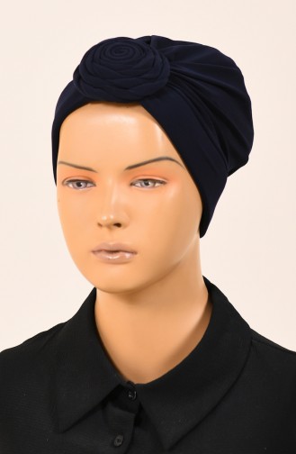 Sandy Indian Wrapping Bonnet Navy Blue 1049-01