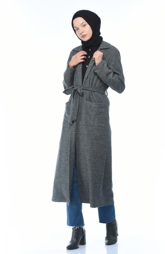 Cape Hivernale Avec Ceinture 1034-01 Gris 1034-01