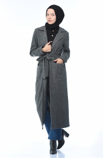 Belted Winter Cape Gray 1034-01