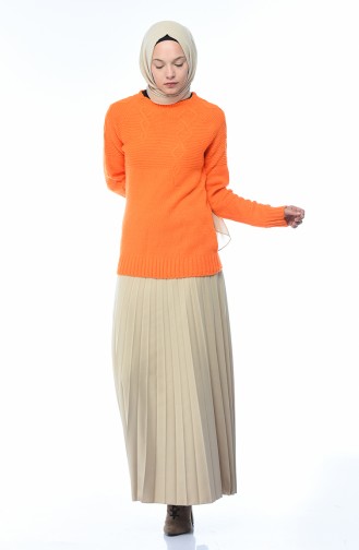 Tricot Sweater Orange 8021-10