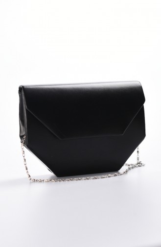 Women´s Leather Evening Bag Black 0507-04