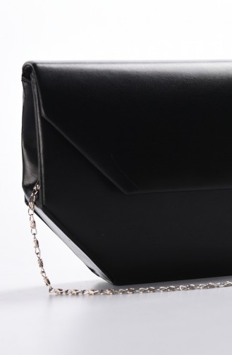 Women´s Leather Evening Bag Black 0507-04
