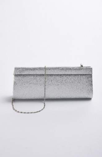 Women´s Sand Silvery Evening Bag Silver Gray 0508-01