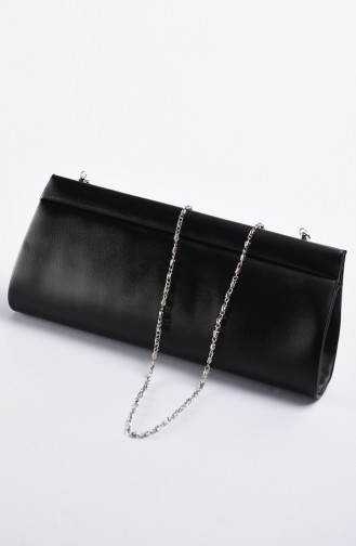 Women Fabric Evening Bag Black 0508-01