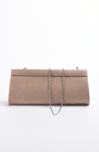 Women´s Suede Evening Bag Skin Color 0508-02