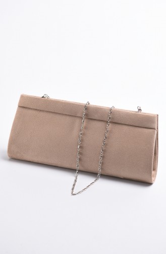 Women´s Suede Evening Bag Skin Color 0508-02