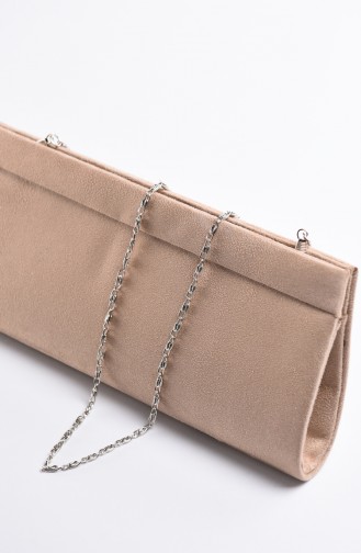 Women´s Suede Evening Bag Skin Color 0508-02