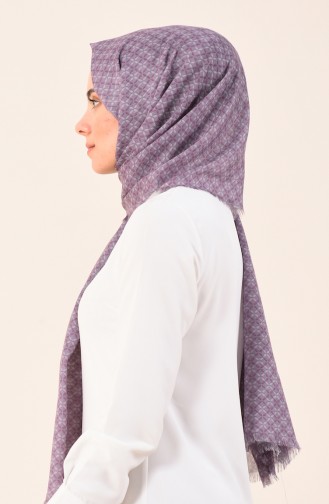Karaca Patterned Cotton Shawl Lilac 90613-03