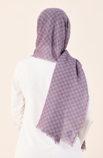 Karaca Patterned Cotton Shawl Lilac 90613-03