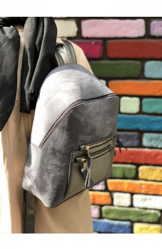 Silver Gray Back Pack 18-06