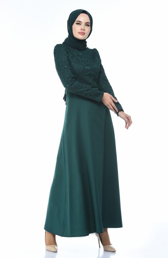 Robe a Dentelle 3104-02 Vert emeraude 3104-02